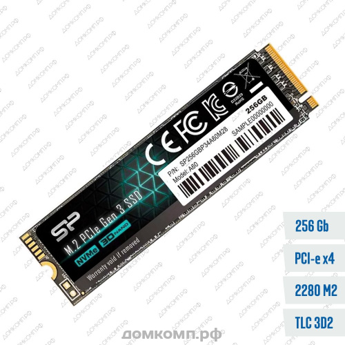 Накопитель SSD M.2 2280 256 Гб Silicon Power P34A60 [SP256GBP34A60M28] NVMe